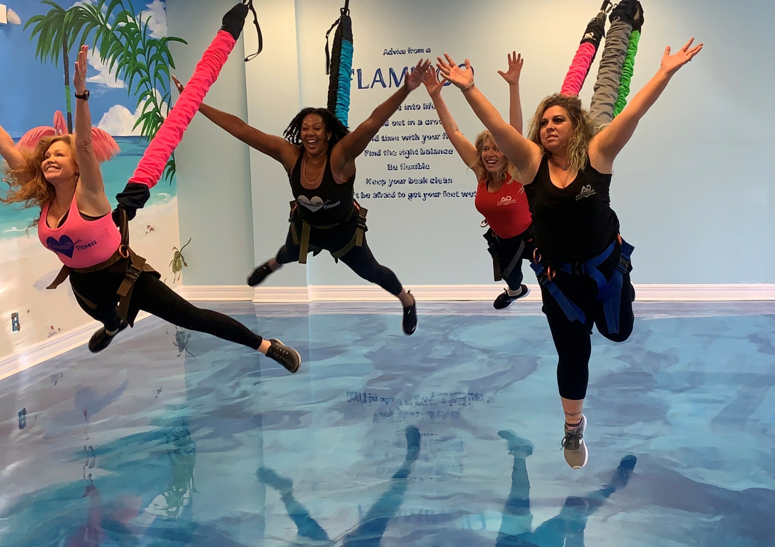 Aerial bungee class delivers tough workout with low-impact moves